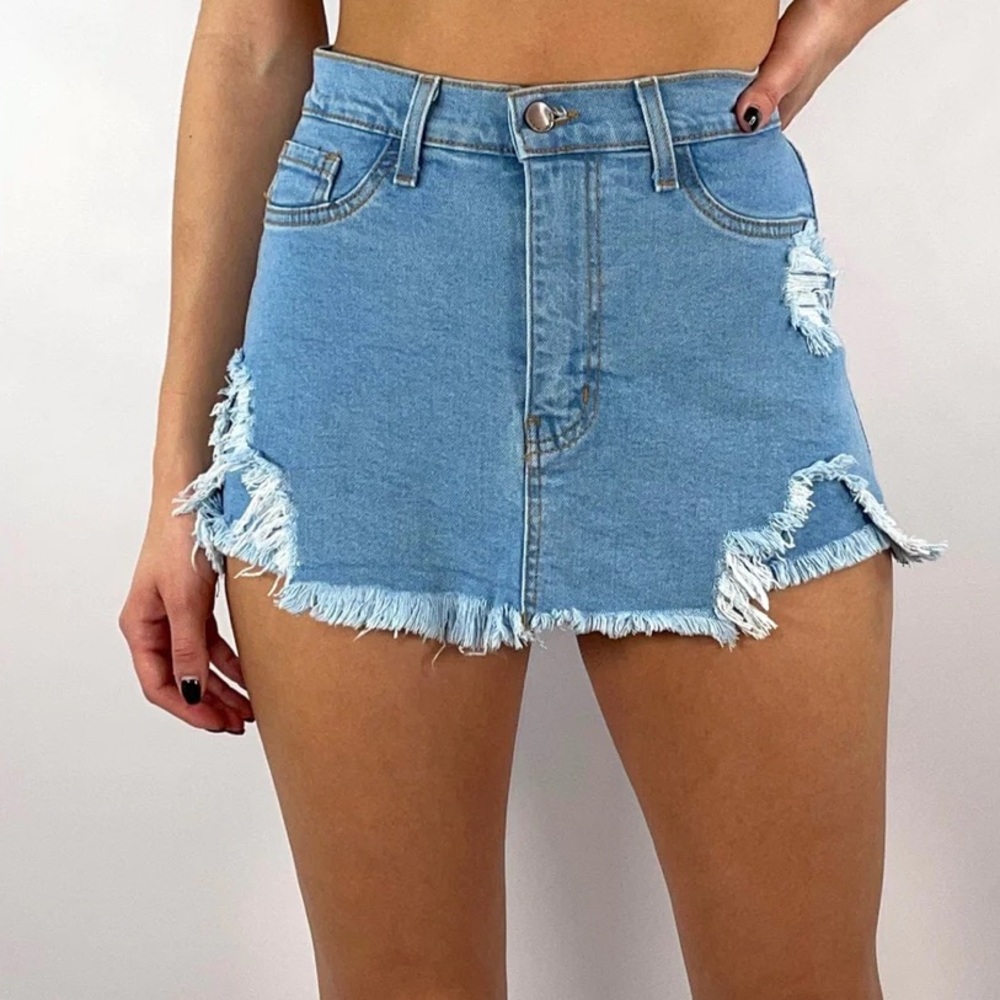 Vibrant Denim Skort